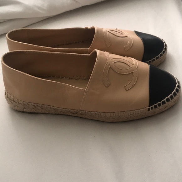 Chanel Espadrilles tan & black 100% authentic - Picture 3 of 5